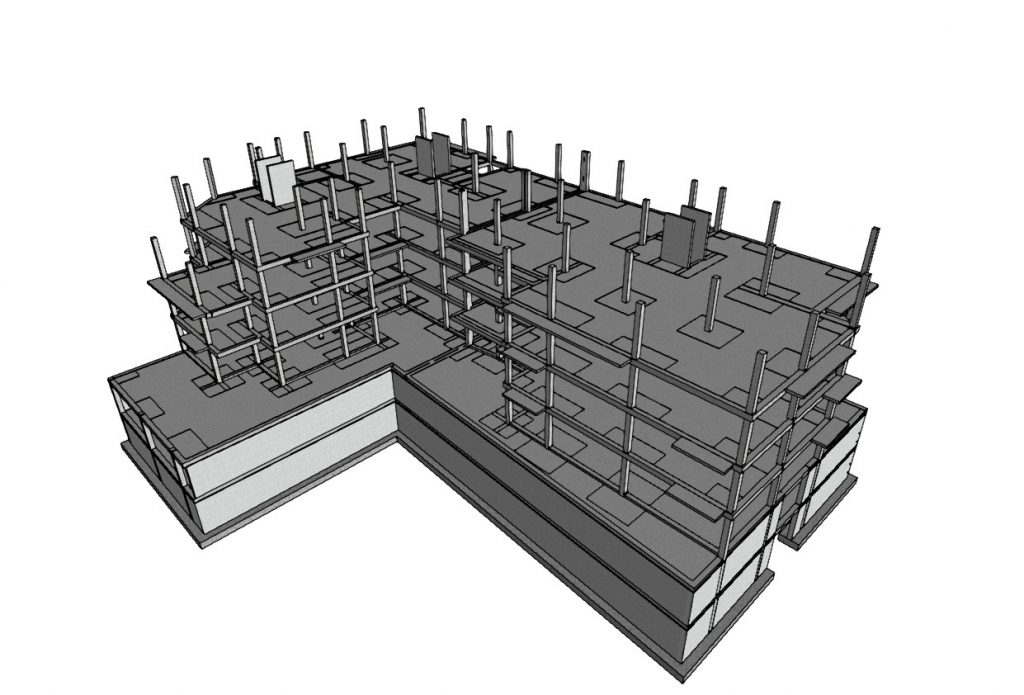 Estructura edificio viviendas Benasque