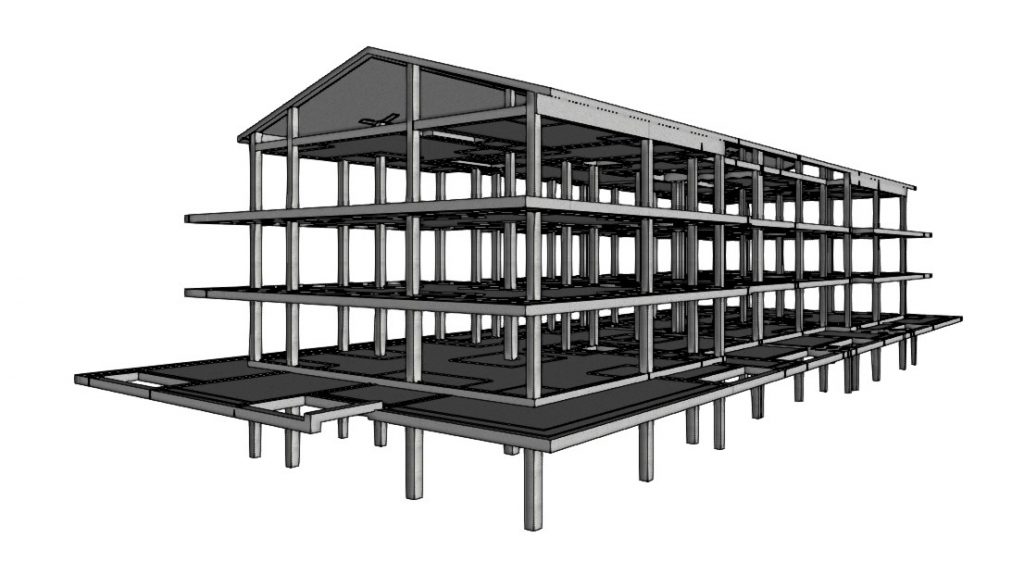 Estructura edificio 56 viviendas Tarragona